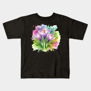 Crocus Flowers Kids T-Shirt